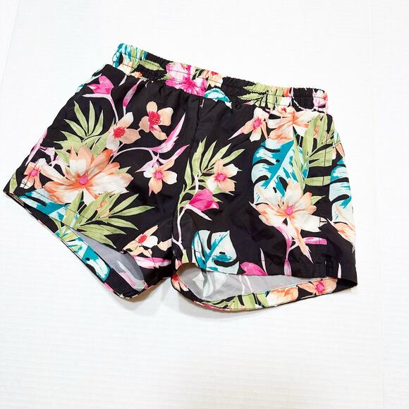 Old Navy Active Shorts sz 10-12 Tropical Floral Print Activewear Shorts - Picture 1 of 4